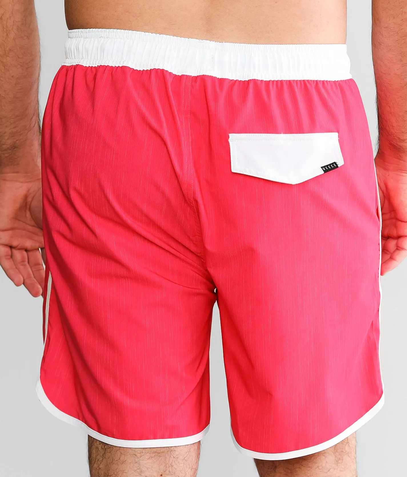 Bottoms | Veece Neon Stretch Swim Trunks Hot Pink