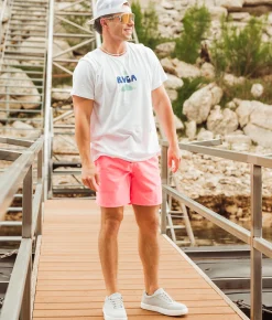 Maven Co-op Neon Swim Trunks Neon Pink Sale