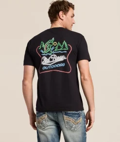 Old Row Neon Trout T-Shirt Black Clearance