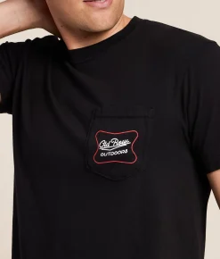 Old Row Neon Trout T-Shirt Black Clearance