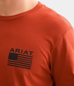 Graphic T-Shirts | Ariat Never Fade Diamond T-Shirt Red Ochre