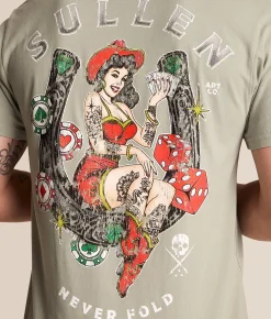Graphic T-Shirts | Sullen Never Fold T-Shirt Iceberg Green