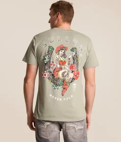 Graphic T-Shirts | Sullen Never Fold T-Shirt Iceberg Green