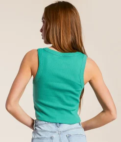Tops | Billabong New Beginnings Cropped Tank Top Island Green