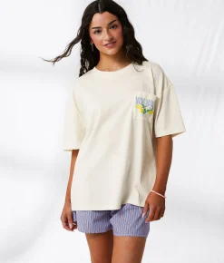 Tops | 33 Coastal New Haven Lobster Oversized T-Shirt White