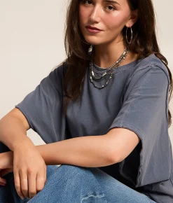 Tops | Free People Next Level Cropped T-Shirt Night Shadow