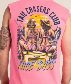 Tops | Tail Chasers Club Nice Bass Muscle Tank Top Neon Pink