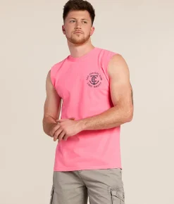 Tops | Tail Chasers Club Nice Bass Muscle Tank Top Neon Pink