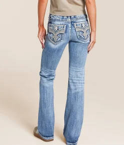 Rock Revival Nicole Low Rise Boot Stretch Jean Nicole B203 Hot