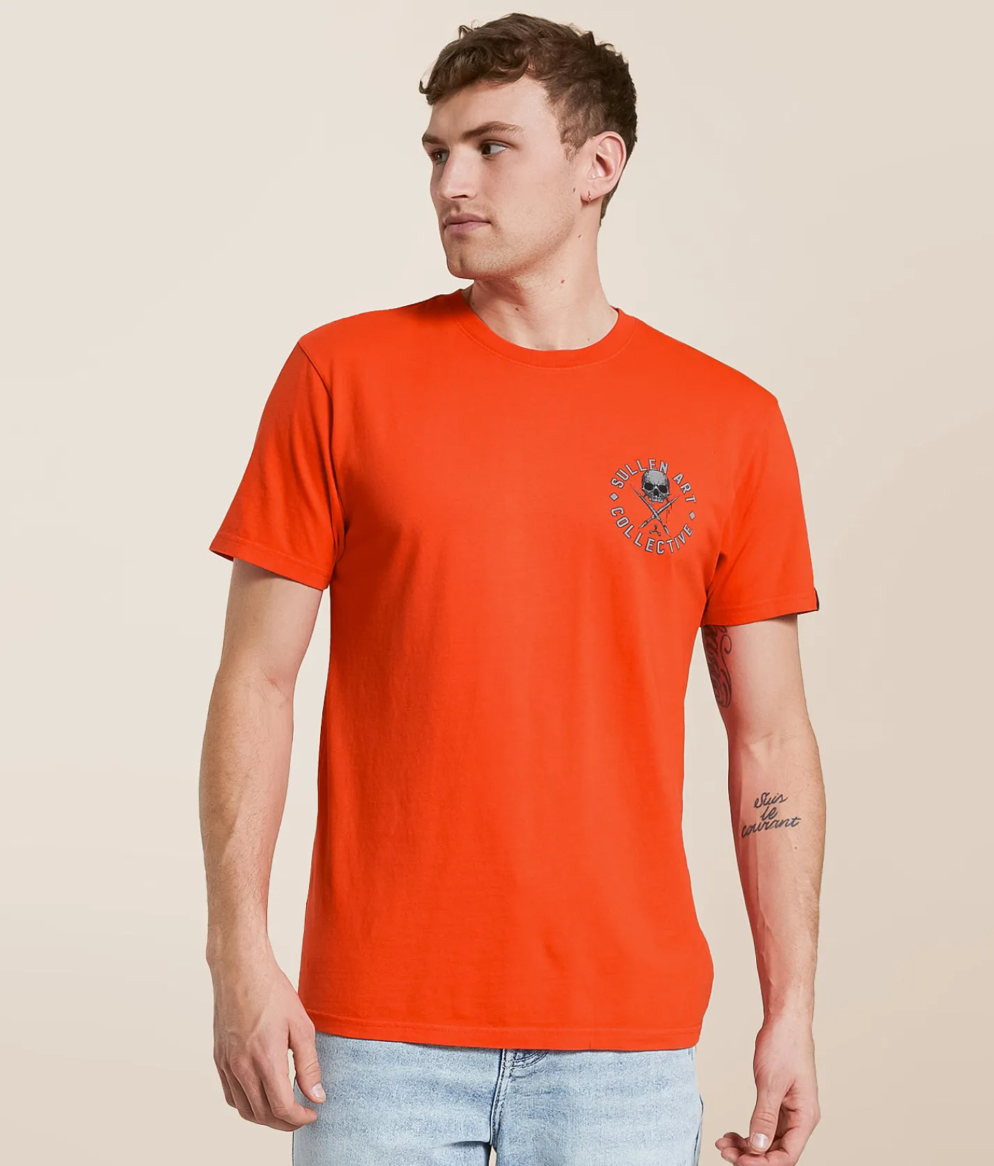 Tops|Graphic T-Shirts | Sullen Nightmare Badge T-Shirt Poinciana