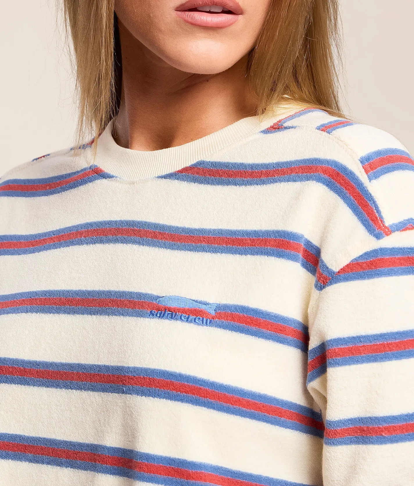 Tops | Salty Crew Night N Day Striped Pullover Off White