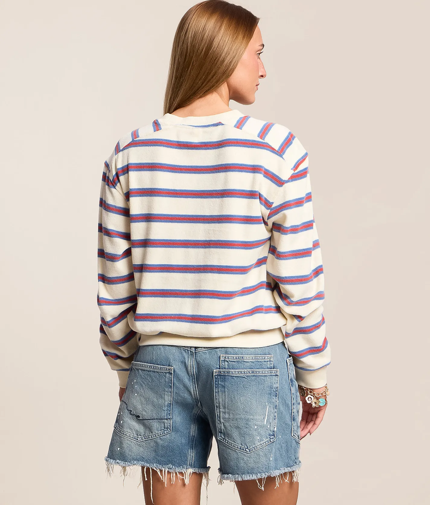 Tops | Salty Crew Night N Day Striped Pullover Off White