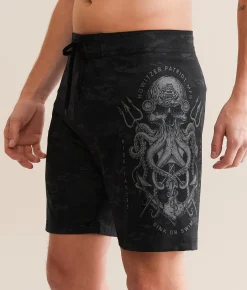 Bottoms|Swimwear | Howitzer Night Vision Stretch Boardshort Black Camo
