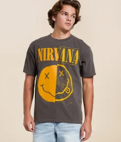 Merch Traffic Nirvana Band T-Shirt Black Best