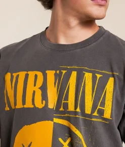 Merch Traffic Nirvana Band T-Shirt Black Best