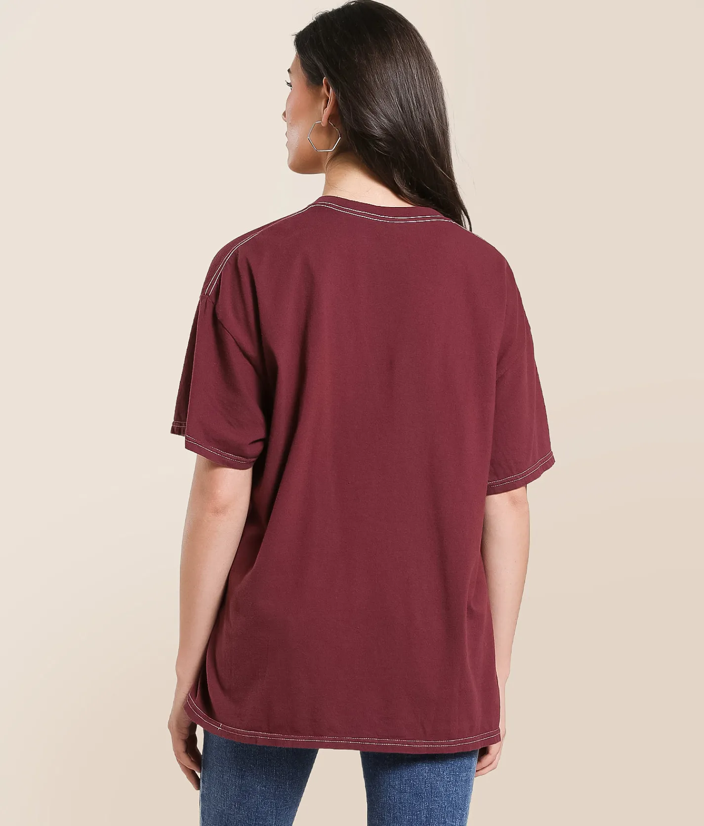 Tops | Merch Traffic Nirvana Oversized Band T-Shirt Wine