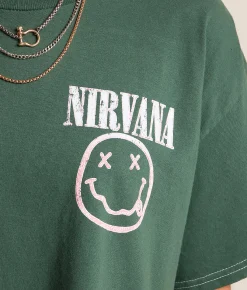 Tops | Merch Traffic Nirvana Oversized Band T-Shirt Ponderosa Pine