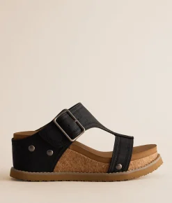 Very G Noah Wedge Sandal Black Discount