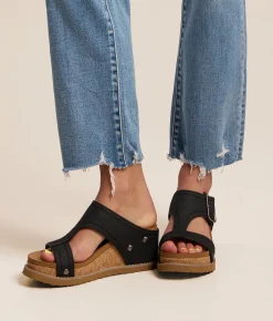 Very G Noah Wedge Sandal Black Discount
