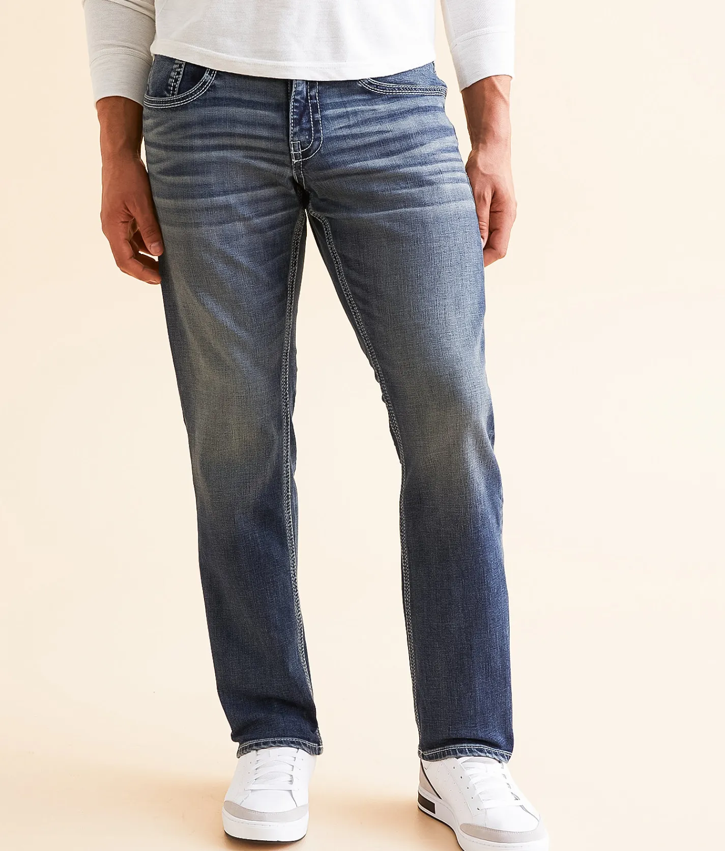BKE Nolan Straight Stretch Jean Peck Best