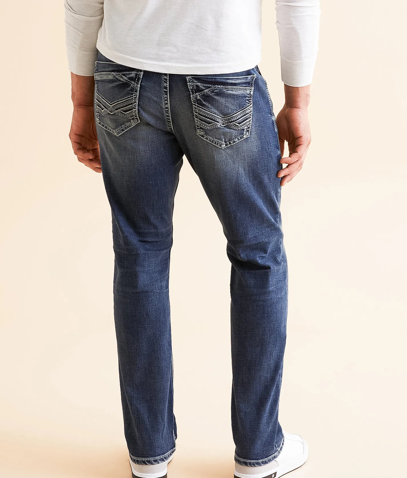 BKE Nolan Straight Stretch Jean Peck Best