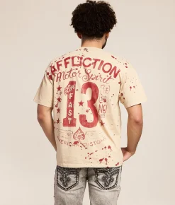 Tops|Graphic T-Shirts | Affliction No Luck Chiefs T-Shirt Bone
