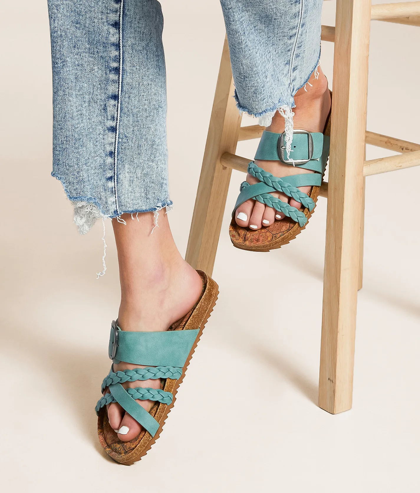 Very G Nora Strappy Sandal Turquoise