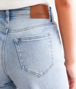 HIDDEN Nori Cropped Wide Leg Jean Light Best