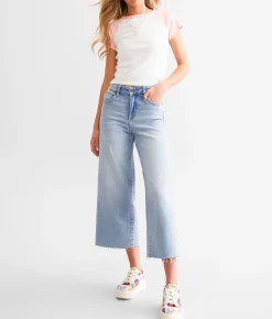 HIDDEN Nori Cropped Wide Leg Jean Light Best