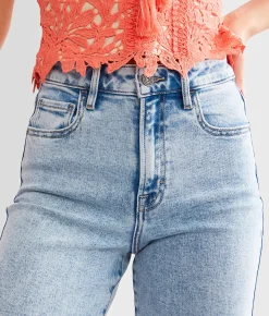 HIDDEN Nori Cropped Wide Leg Jean Light Clearance