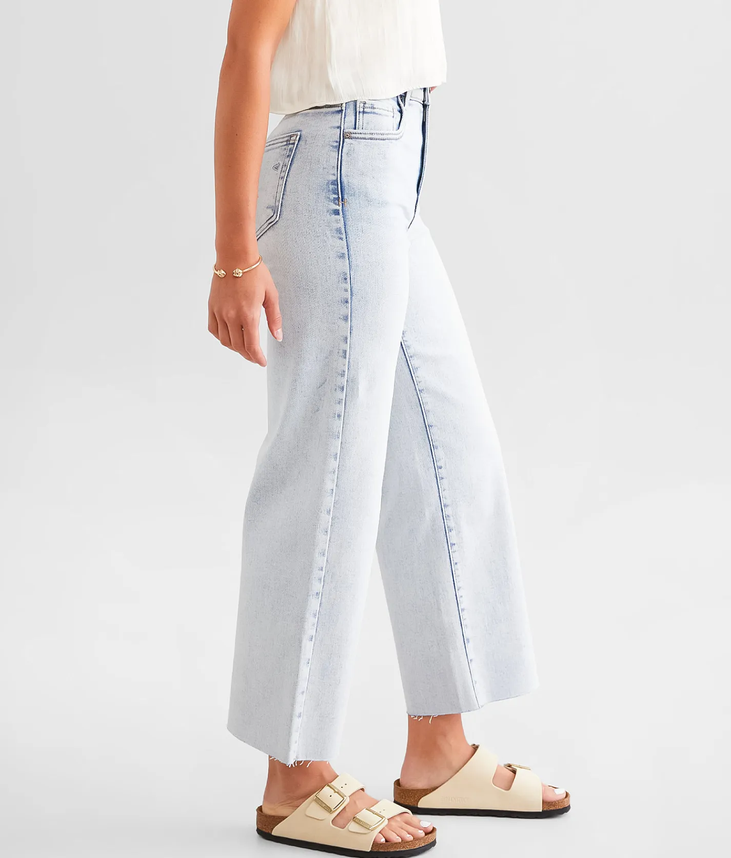 Jeans|Bottoms | HIDDEN Nori Cropped Wide Leg Stretch Jean Light