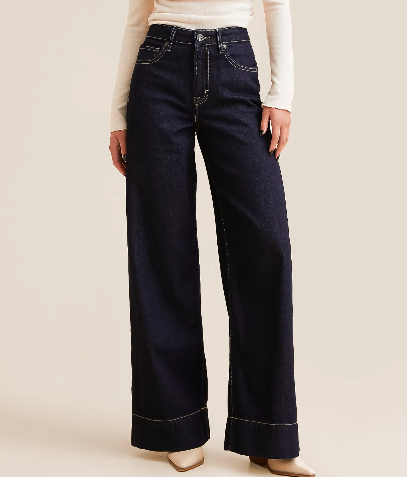 HIDDEN Nori Wide Leg Jean Rinse Clearance