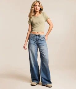 HIDDEN Nori Wide Leg Jean Seal Rocks Clearance