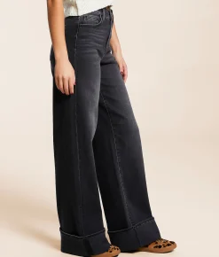 HIDDEN Nori Wide Leg Stretch Jean Black Best