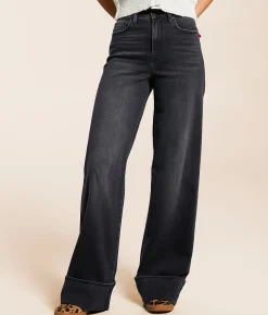HIDDEN Nori Wide Leg Stretch Jean Black Best