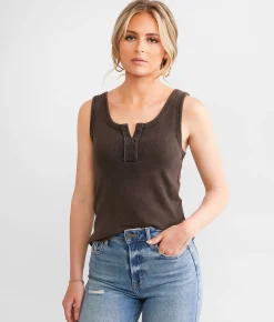 New In Notched Tank Top White Discount