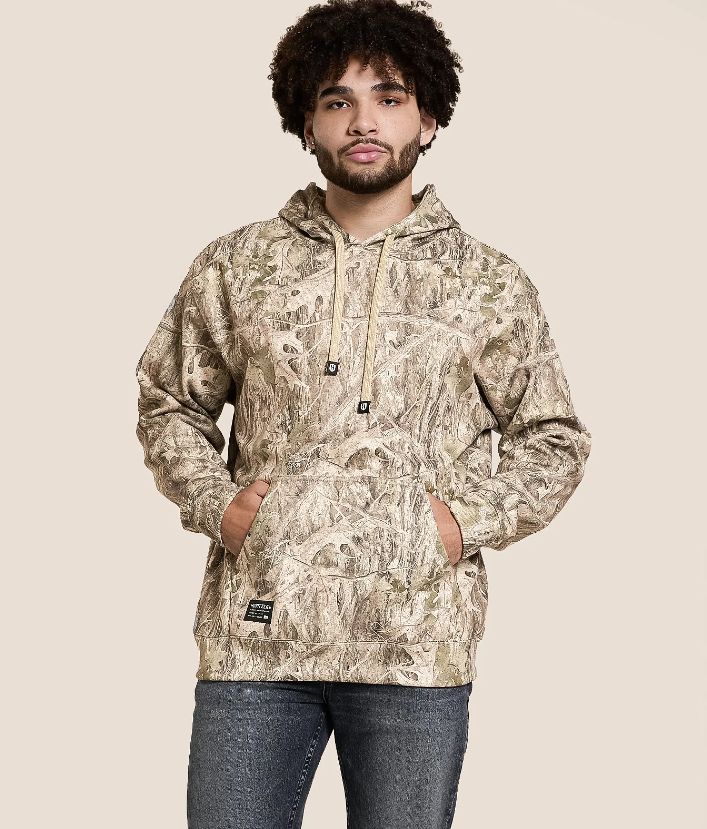 Tops | Howitzer Not Free Camo Hooded Sweatshirt Moonbeam