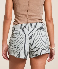 Free People Now Or Never Striped Railroad Short Washed Railroad Online