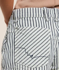 Free People Now Or Never Striped Railroad Short Washed Railroad Online