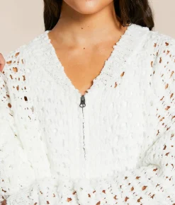 Daytrip Nubby Cardigan Sweater White Online