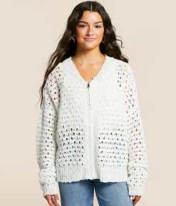 Daytrip Nubby Cardigan Sweater White Online