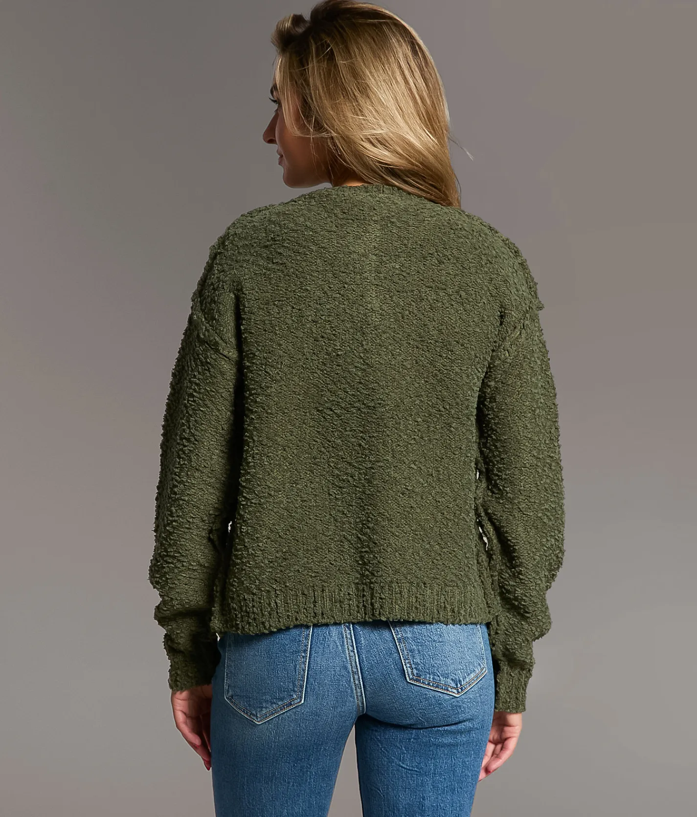 Tops | BKE Nubby Textured Cardigan Sweater Thyme