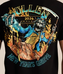 Sullen NY Grieve T-Shirt Jet Black Clearance
