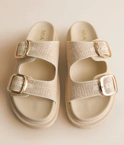 Shoes | Mia Oaklynne Raffia Sandal Cream