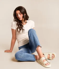 Shoes | Mia Oaklynne Raffia Sandal Cream