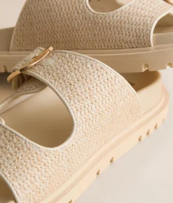 Shoes | Mia Oaklynne Raffia Sandal Cream