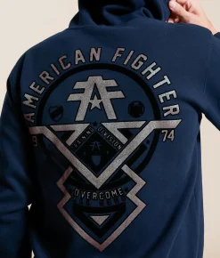American Fighter Oakview Hooded Sweatshirt Navy New