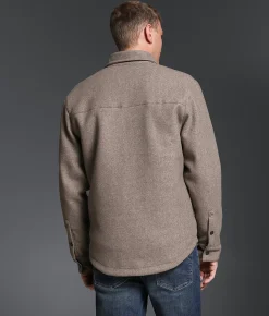 Tops|Coats & Jackets | Outpost Makers Oatmeal Fleece Shacket Tan