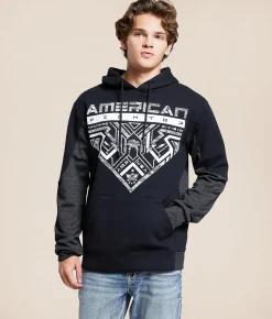 American Fighter Oceanside Hooded Sweatshirt Black Mass Hot