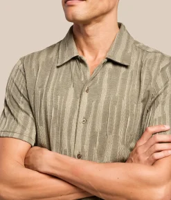 American Heritage Oceanside Stretch Shirt Melange Mint Green Sale
